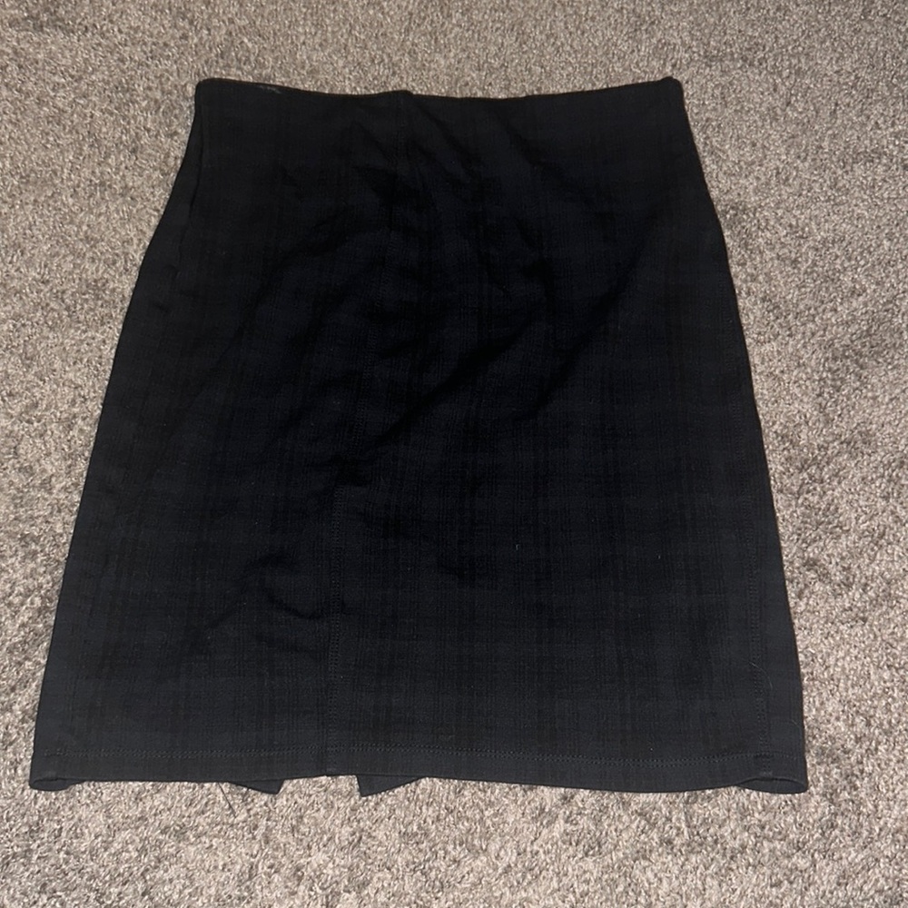 Liverpool Jeans Co. 8P Pull On Stretch Mini Skirt Blackwatch Tartan Plaid Petite